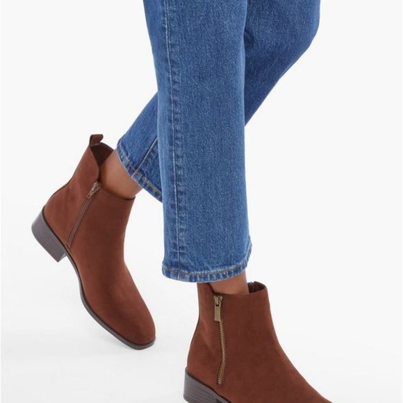 ‘Like-New Brown Faux Suede Boot - Wide’ - Picture 5 of 6